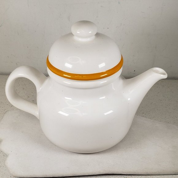 Vintage 1970’s Waechtersbach White/Yellow Coffee / Teapot Made In West Germany - Picture 1 of 12